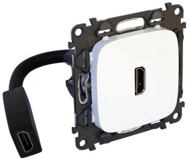 Фотография товара 'Legrand Valena ALLURE Розетка HDMI с предварительно подключенным разьемом 755165'