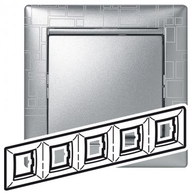 Фотография товара 'Legrand Valena Рамка 5-постовая 770345'