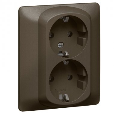 Фотография товара 'Legrand Двойная розетка - Galea Life - 2х2К+3 - винтовые клеммы 771231'