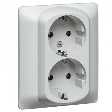 Фотография товара 'Legrand Двойная розетка - Galea Life - 2х2К+3 - винтовые клеммы 771331'