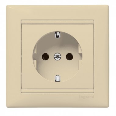 Фотография товара 'Legrand Розетка VALENA CLASSIC, скрытый монтаж, с заземлением 774323'