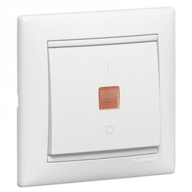 Фотография товара 'Legrand Выключатель двухполюсный с индикацией - Valena - 10 A - 250 В 774449'