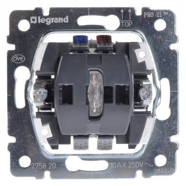 Фотография товара 'Legrand Переключатель на 2 направления с индикацией, с нейтралью - Galea Life - 10 A - 250 В 775820'