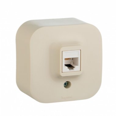 Фотография товара 'Legrand Телефонная розетка RJ11 - Quteo IP 20 782244'