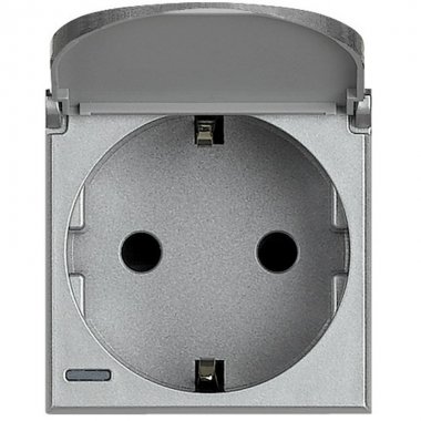 Фотография товара 'Legrand Axolute Розетка 2К+З с крышкой 10/16 А 250 В HC4141PW'