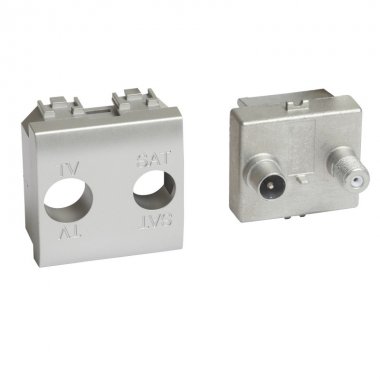 Фотография товара 'Legrand Livinglight Розетка TV-SAT для схемы Звезда Экранированная 2 модуля LN4214M2D'