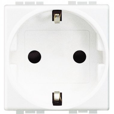 Фотография товара 'Legrand Розетка 2П + заземление 10А/16А с защитными шторками 2 модуля N4141'