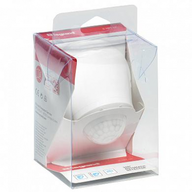 Фотография товара 'Legrand Датчик движения PIR IP55 настенный/потолочный 360°, блистер 048946'