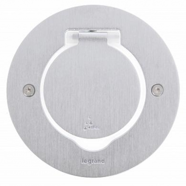 Фотография товара 'Legrand Встраиваемый блок IP44, круглый корпус, нерж. сталь 089701'