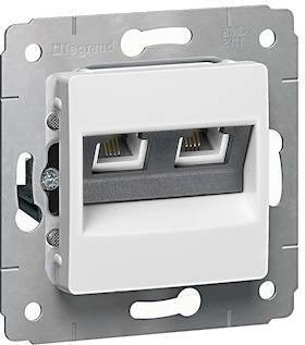 Фотография товара 'Legrand Cariva DIY Розетка 2 x RJ11 695951'