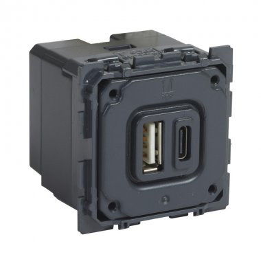 Фотография товара 'Legrand Celiane Зарядное устройство с двумя USB-разьемами 067465'