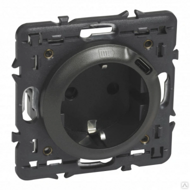 Фотография товара 'Legrand Celiane Розетка комбинированная 2К+З 16А + USB 067913'