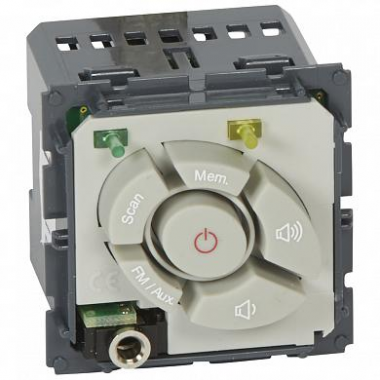 Фотография товара 'Legrand Celiane Тюнер, 15В, память на 10 станций, встроен. антена 067320'