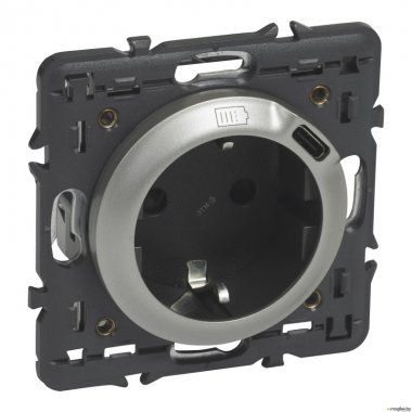 Фотография товара 'Legrand Celiane. Розетка комбинированная 2К+З 16А ~250В 068419'