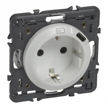 Фотография товара 'Legrand Celiane. Розетка комбинированная 2К+З 16А ~250В 068119'