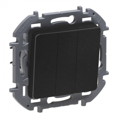 Фотография товара 'Legrand Inspiria Выключатель 3-клавишный 10AX 250В 673643'