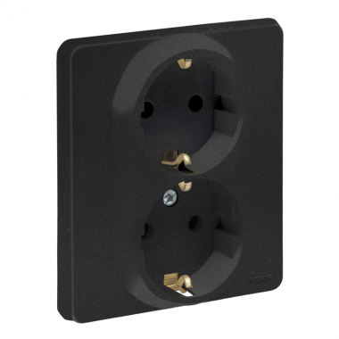 Фотография товара 'Legrand Inspiria Розетка 2 x 2К+З немецкий стандарт 16А 250В 673753'