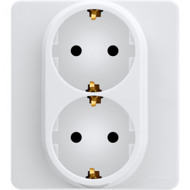 Фотография товара 'Legrand Inspiria Розетка 2 x 2К+З немецкий стандарт 16А 250В 673750'