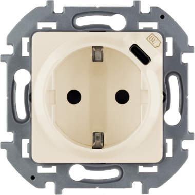 Фотография товара 'Legrand Inspiria Розетка 2К+З немецкий стандарт 16А 250В 673771'