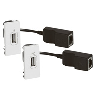 Фотография товара 'Legrand Mosaic USB усилитель с гнездовым разъемом, 1 модуль 078748'