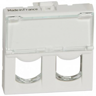 Фотография товара 'Legrand Лицевая панель Mosaic для двойного коннектора 078603'