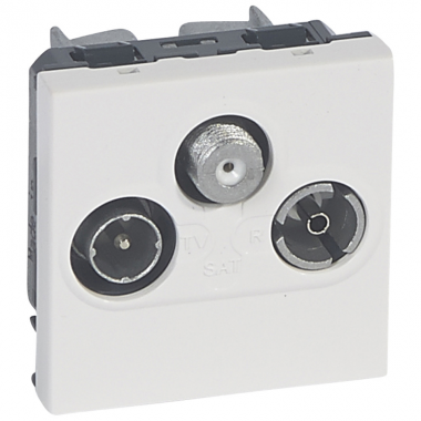 Фотография товара 'Legrand Розетка TV/RD/SAT Mosaic 2 модуля 079296'