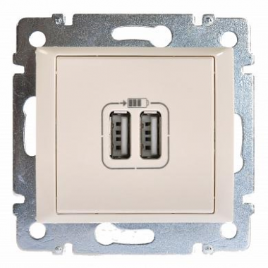 Фотография товара 'Legrand Valena Classic DIY Розетка 2 x USB, 1,5 А, для зарядки устройств 694372'