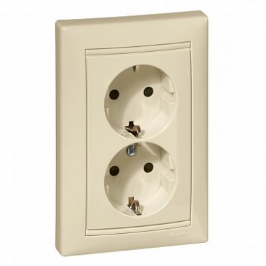 Фотография товара 'Legrand Valena Classic DIY Розетка 2x2К+З, 10/16А, 230/250В 695644'