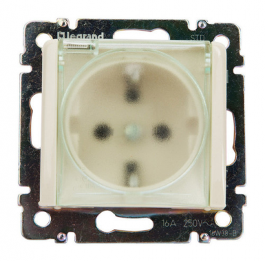 Фотография товара 'Legrand Valena Classic DIY Розетка 2К+З, 10/16А 230/250В IP44 695640'