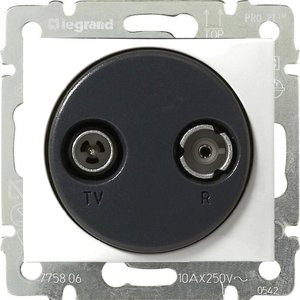 Фотография товара 'Legrand Valena Classic DIY Розетка TV-FM оконечная 10 дБ 694285'