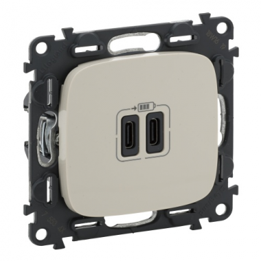 Фотография товара 'Legrand Valena ALLURE.Зарядное устройство 2 USB тип С-тип С 240В/5В 755346'