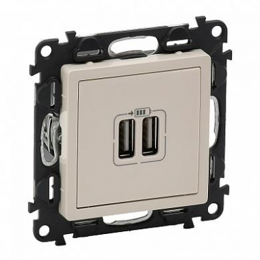 Фотография товара 'Legrand Valena Life Розетка USB, зарядн. устр. 2хUSB 753512'