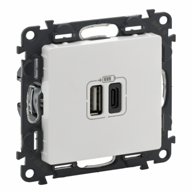 Фотография товара 'Legrand Valena LIFE.Зарядное устройство с двумя USB-разьемами 753106'