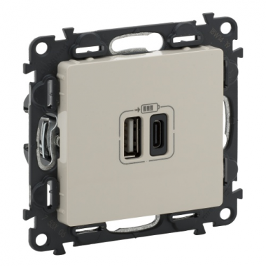 Фотография товара 'Legrand Valena LIFE.Зарядное устройство с двумя USB-разьемами 753206'