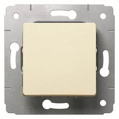 Фотография товара 'Legrand Выключатель 1-клавишный, без фиксации, 10А, 250В, Cariva 773711'