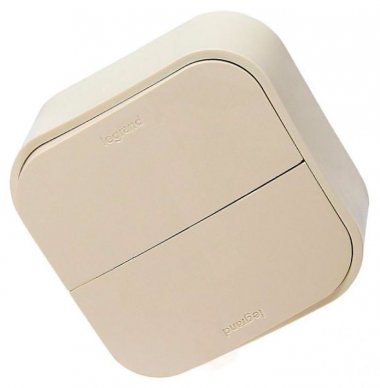 Фотография товара 'Legrand Выключатель двухклавишный 10A, Quteo 782232'