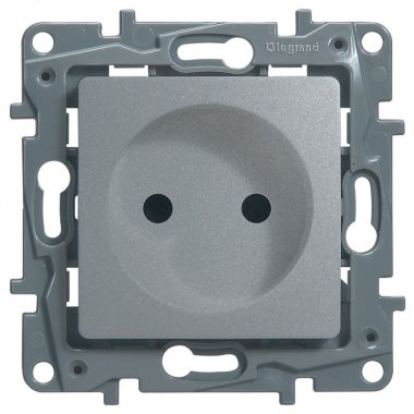 Фотография товара 'Legrand Модуль розетки 2К со шторками, 10AX, с винтовыми зажимами ETIKA 672434'