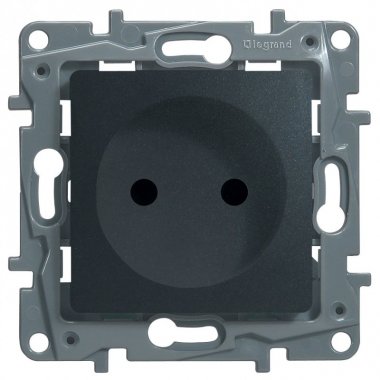 Фотография товара 'Legrand Модуль розетки 2К со шторками, 10AX, с винтовыми зажимами, немецкий стандарт ETIKA 672634'