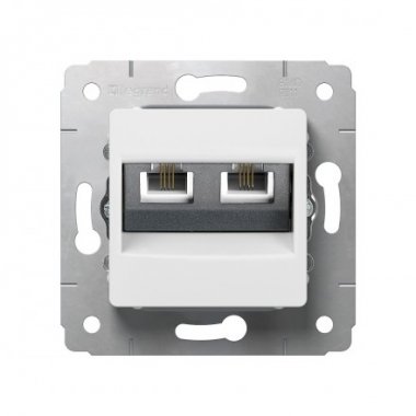 Фотография товара 'Legrand Модуль розетки 2хRJ45 UTP Cariva 773642'