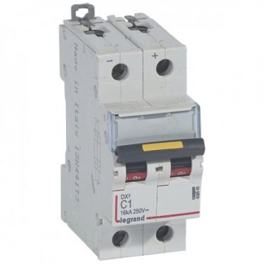 Фотография товара 'Legrand Автоматический выключатель, серия DX3 DC, С1A, 16kA, 2-полюсный 409560'