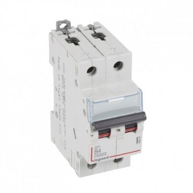 Фотография товара 'Legrand Автоматический выключатель, серия DX3, B4A, 16kA, 2-полюсный 408938'