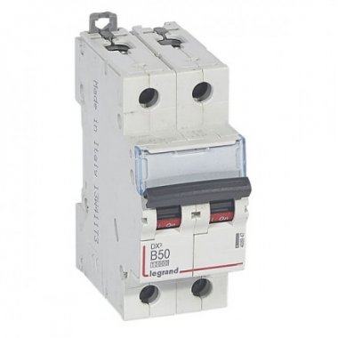 Фотография товара 'Legrand Автоматический выключатель, серия DX3, B50A, 16kA, 2-полюсный 408947'