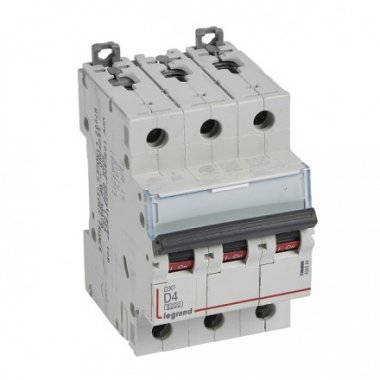 Фотография товара 'Legrand Автоматический выключатель, серия DX3, D4A, 10кА, 3-полюсный 408084'