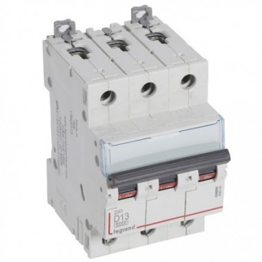 Фотография товара 'Legrand Автоматический выключатель, серия DX3, D13A, 10кА, 3-полюсный 408088'