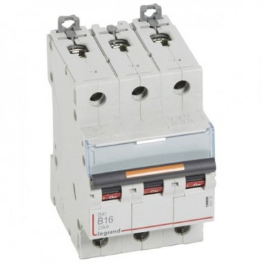 Фотография товара 'Legrand Автоматический выключатель, серия DX3, B16A, 25кА, 3-полюсный 409729'