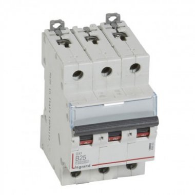 Фотография товара 'Legrand Автоматический выключатель, серия DX3, B25A, 16kA, 3-полюсный 408993'