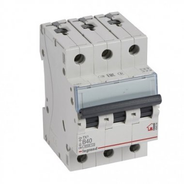 Фотография товара 'Legrand Автоматический выключатель, серия TX3 B40A 3-полюсный 404004'