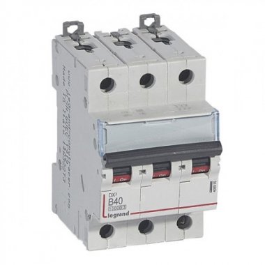 Фотография товара 'Legrand Автоматический выключатель, серия DX3, B40A, 16kA, 3-полюсный 408995'