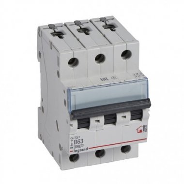 Фотография товара 'Legrand Автоматический выключатель, серия TX3 B63A 3-полюсный 404006'