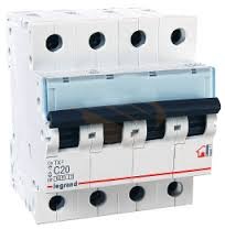 Фотография товара 'Legrand Автоматический выключатель, серия TX3 C10A 4-полюсный 404068'